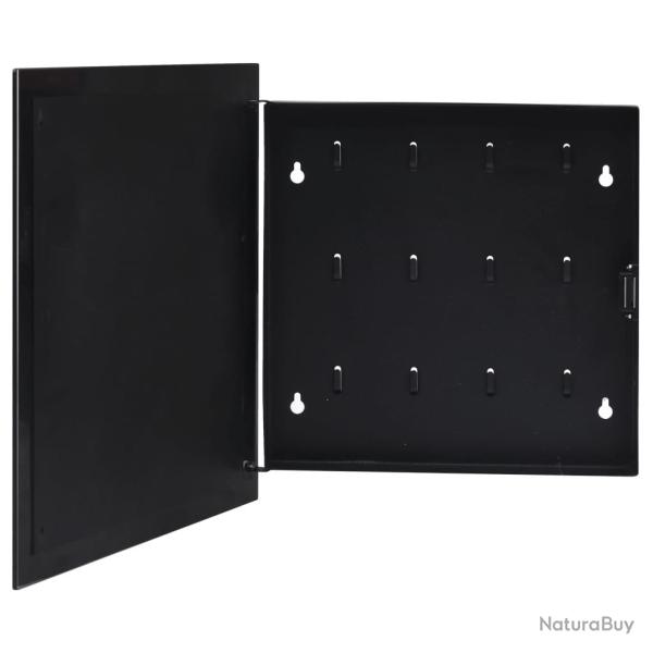 Bo�te � cl�s avec panneau magn�tique Noir 35x35x4 cm