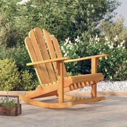 Chaise &agrave; bascule de Adirondack bois de teck solide