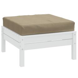 Coussin de palette taupe m&eacute;lang&eacute; 60x60x9,5 cm tissu