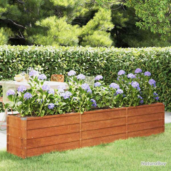 Lit sur�lev� de rouill� 240x40x45 cm acier corten