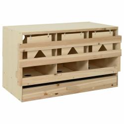 Pondoir 3 compartiments 96x40x45 cm bois de pin massif