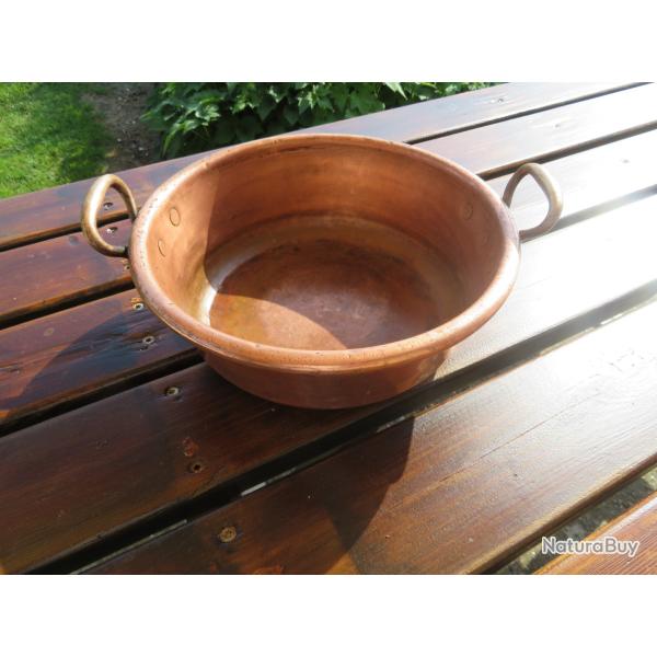Ancienne Bassine/Marmite a confiture en cuivre - Contenance d'environs 5 litres - FRANCE (XIX�)