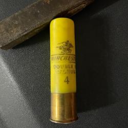 une cartouche Winchester calibre 20/76 plomb num&eacute;ro 4