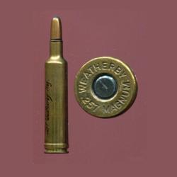 .257 Weatherby Magnum - balle cuivre pointe plomb arrondie