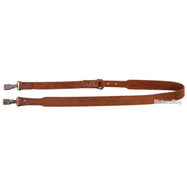 BRETELLE FUSIL EN CROUTE DE CUIR, MOUSQUETONS - COUNTRY SELLERIE