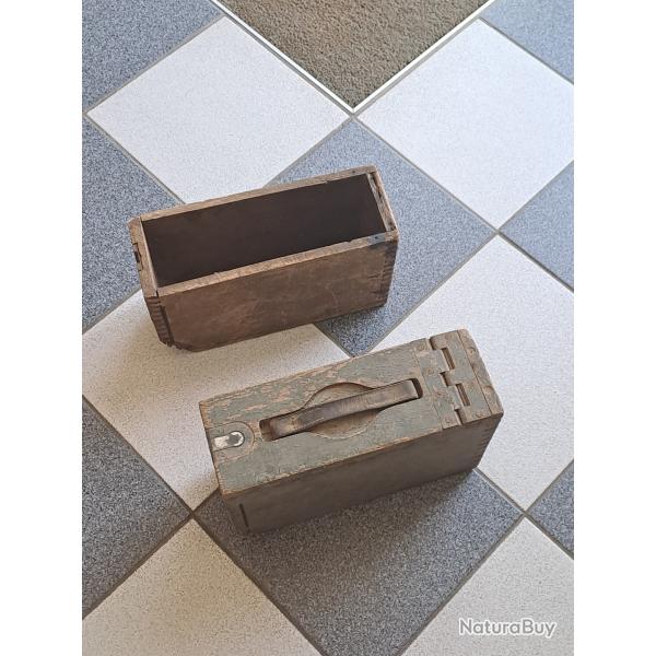 caisses de munitions bois pour mitrailleuse BROWNING 1917