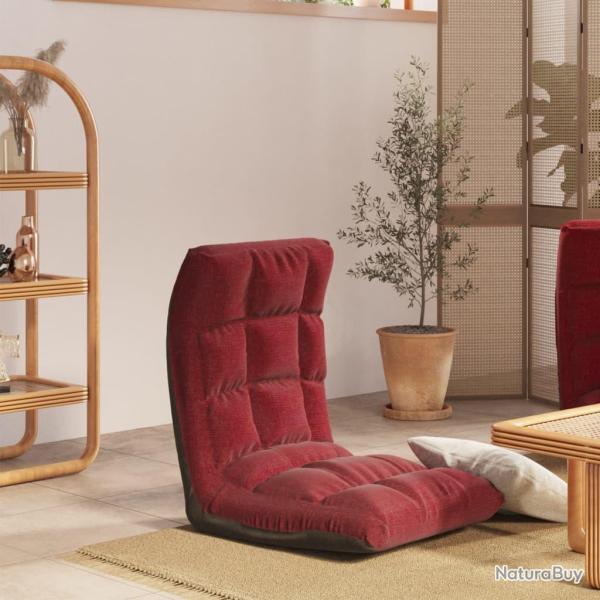 Chaise pliable de sol Rouge bordeaux Tissu