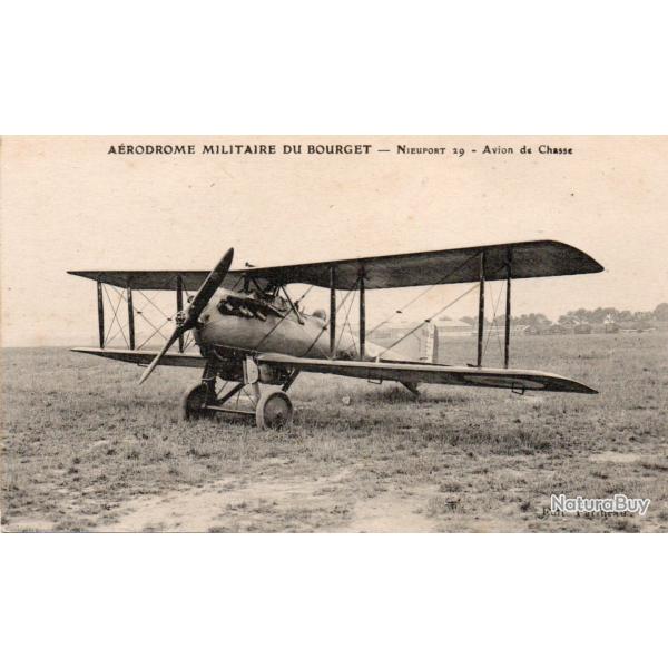 Carte Postale Ancienne - A�rodrome Militaire du Bourget - Nieuport 29 - Avion -N�8444