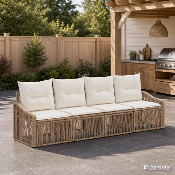 Ensemble de canap� de 4 pcs Beige polyrotin