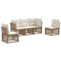 Ensemble de canap&eacute; de 5 pcs Beige polyrotin