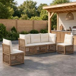 Ensemble de canap&eacute; de 5 pcs Beige polyrotin