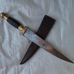 Couteau poignard Chine ou Indochine XIX&eacute;me couteau de combat
