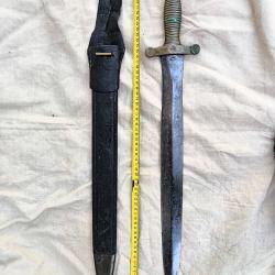 Glaive 1831 d'infanterie avec fourreau et gousset porte fourreau