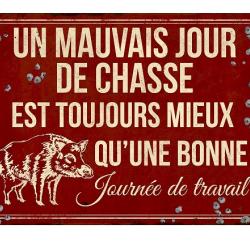 Plaque d&eacute;corative sanglier LOVERGREEN humoristique chasse