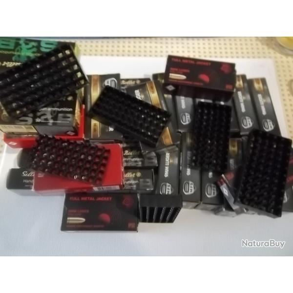 LOT de boites vides 9mm