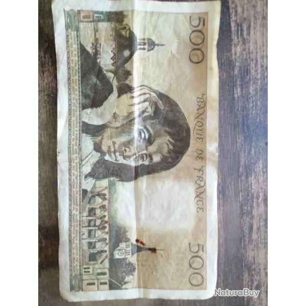 Billet 500 francs 1979