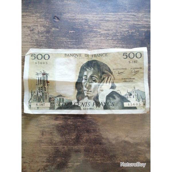 Billet 500 francs 1983