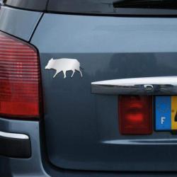 LOGO CHROME 3D SANGLIER