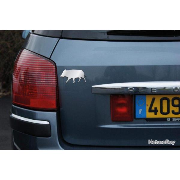 LOGO CHROME 3D SANGLIER