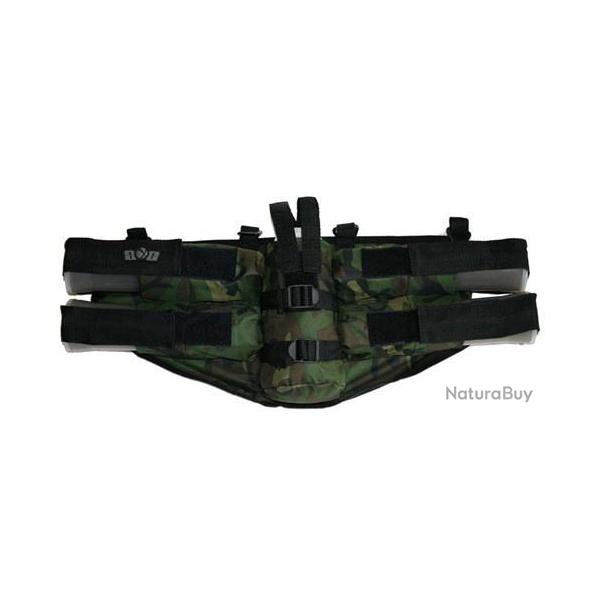 Paintball Harnais GxG 4 pots + emplacement bouteille camo Horizontal