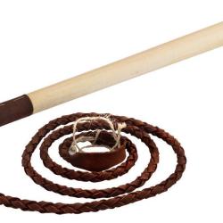 FOUET DE CHASSE VENERIE MANCHE BOIS, FLOTTE CUIR - COUNTRY