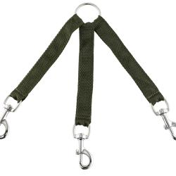 ACCOUPLE NYLON VERT POUR TROIS CHIENS