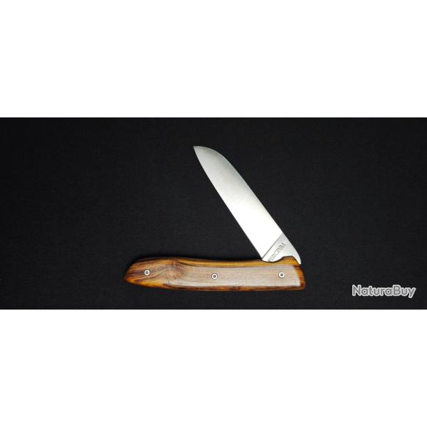 Perceval Couteau Pliant Manche Pistachier - Lame Sandvik 19C27 - Ref : L08-P