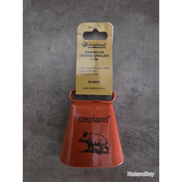 Sonnaillon Stepland orange sanglier 4cm neuf