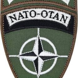 Authentique patch OTAN &laquo; ISAF &raquo; Afghanistan vert