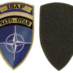 Authentique patch OTAN &laquo; ISAF &raquo; Afghanistan bleu