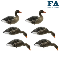 Formes d'oie cendr&eacute;e sur pattes x6 (PRECOMMANDE) - FINAL APPROACH
