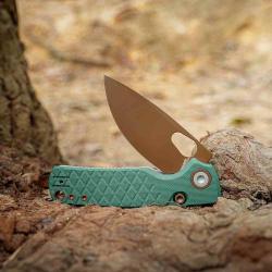 Couteau Vosteed Porcupine Lame Acier 14C28N Sandvik Manche G10 Green Liner Lock VOSA2623