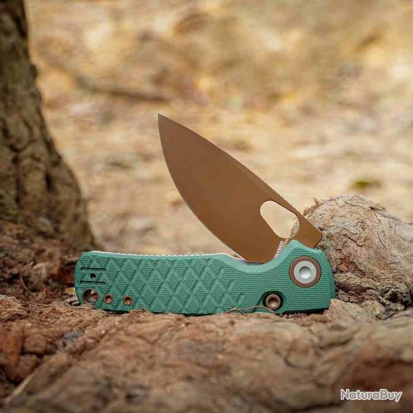 Couteau Vosteed Porcupine Lame Acier 14C28N Sandvik Manche G10 Green Liner Lock VOSA2623