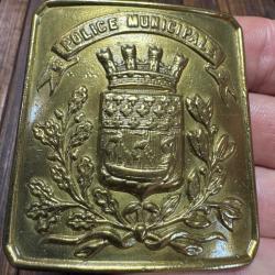BELLE &Eacute;TAT BOUCLE CEINTURON POLICE MUNICIPALE 1895 XlX &Eacute;ME