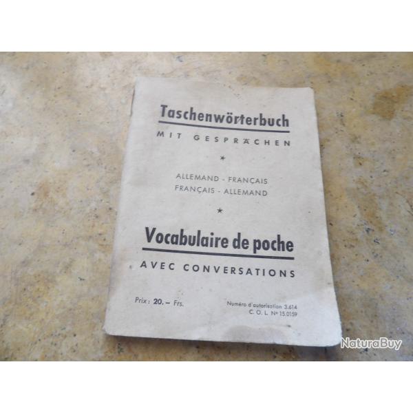 manuel m�mento traduction dictionnaire publication Fran�ais Allemand seconde guerre contr�le Vichy
