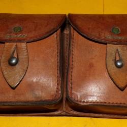 CARTOUCHIERE DE MAS 36 ETUI EN CUIR DE L'ARMEE FRANCAISE PERIODE GUERRE INDOCHINE ET ALGERIE , MODE