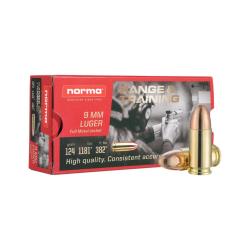BOITE DE 9X19 FMJ 124GR X50 - NORMA