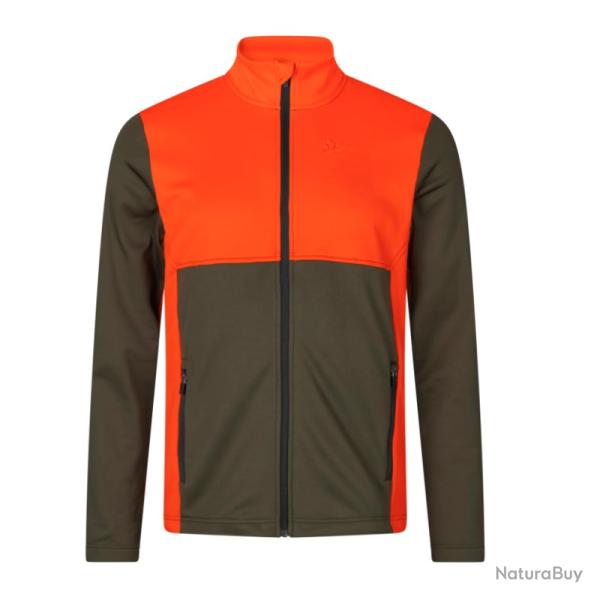 Polaire SEELAND Elliot Pine green/Hi-Vis orange