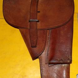 ETUI EN CUIR DE L'ARMEE FRANCAISE POUR PISTOLET MAC 50, PERIODE GUERRE INDOCHINE ,   FABRICATION