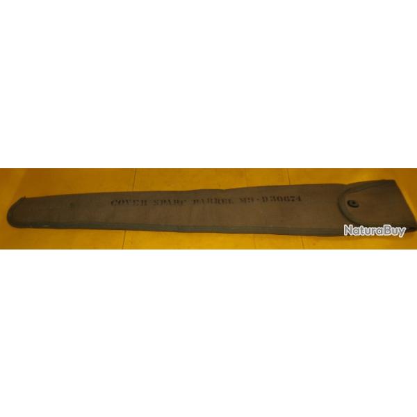 ARMEE AMERICAINE U.S : WWII ORIGINAL US ARMY BROWNING MACHINE GUN M9 SPARE BARREL CANVAS CASE , POUR