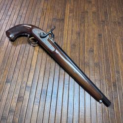 Pistolet &agrave; percussion ARMAS EGO EIBAR - Reproduction &agrave; poudre noire type KENTUCKY - PROCHE NEUF