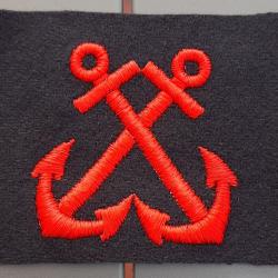 Insigne de Bras Marine Nationale Ancres Fusiliers Marins RBFM RFM original tissu brod&eacute;
