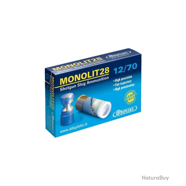 LOT DE 11 BOITES DE 5 BALLES DUPLEKS  MONOLIT 28 CAL 12X70  HAUTE PRECISION GRANDE  SANS PLOMB