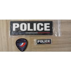 Bandeaux POLICE PVC avec &eacute;cusson Police Nationale S&eacute;curit&eacute; Publique BV