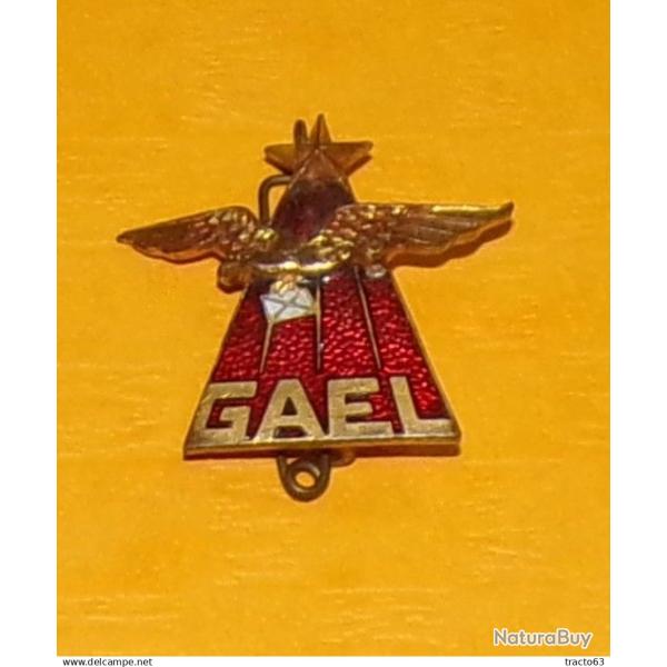 G.A.E.L, Groupe A�rien Entra�nement Liaison, �mail, dos lisse grav�  , oiseau dor� tenant une envel