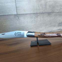 Couteau Laguiole d'Antan Manche Olivier Gravure Sanglier