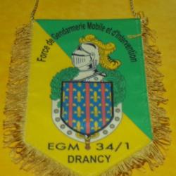 GENDARMERIE&nbsp;: FANION GENDARMERIE MOBILE ESCADRON 34/1&nbsp; DRANCY&nbsp; , ETAT VOIR PHOTOS . POUR TOUT RENSEI