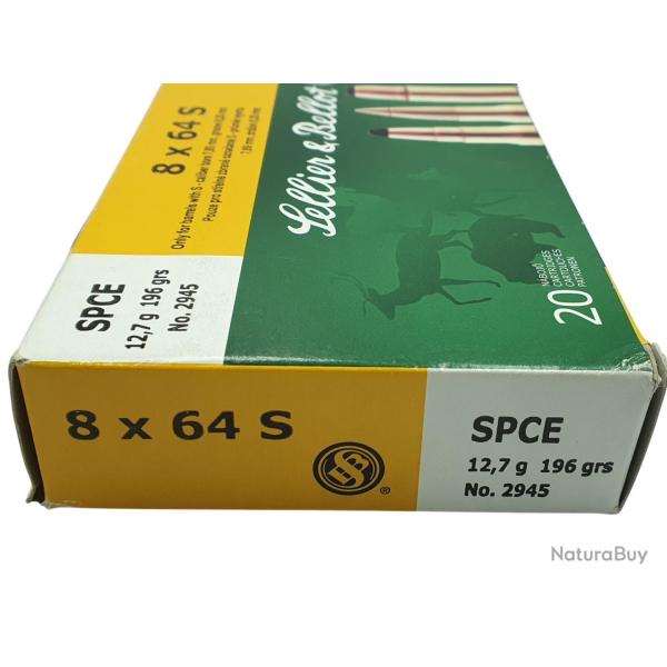 DESTO AMMO - BOITE DE 20 CARTOUCHES SELLIER BELLOT CAL.8x64S SPCE 196GRS