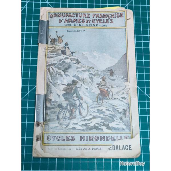 PETIT CATALOGUE MANUFACTURE D'ARMES ET CYCLES  DE SAINT ETIENNE APRES 1905  PAS SUR LES ARMES