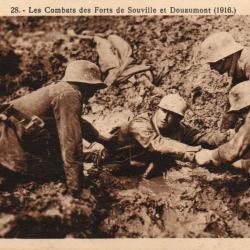 Carte postale - Les Combats des Forts de Souville et Douaumont (1916) -N&deg;8455
